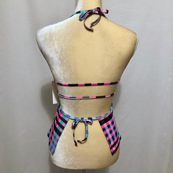 Hula Honey NWT Gingham Halter Tankini Women XS - Picture 6 of 10
